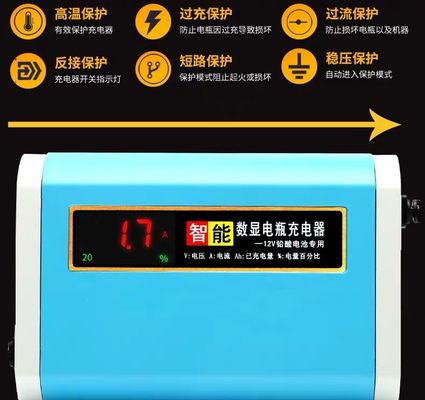 Blei-Säure-Batterie-Ladegeräte des Lithium-Eisen-12V 10A mit BRITISCHEM AU LCD-Anzeige EU US